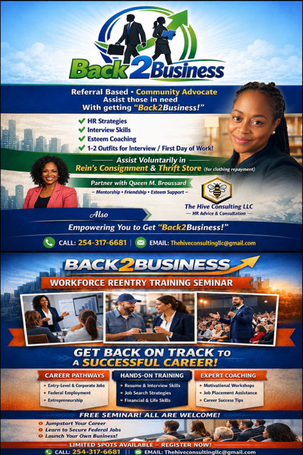 Back2Business workforce reentry training seminar